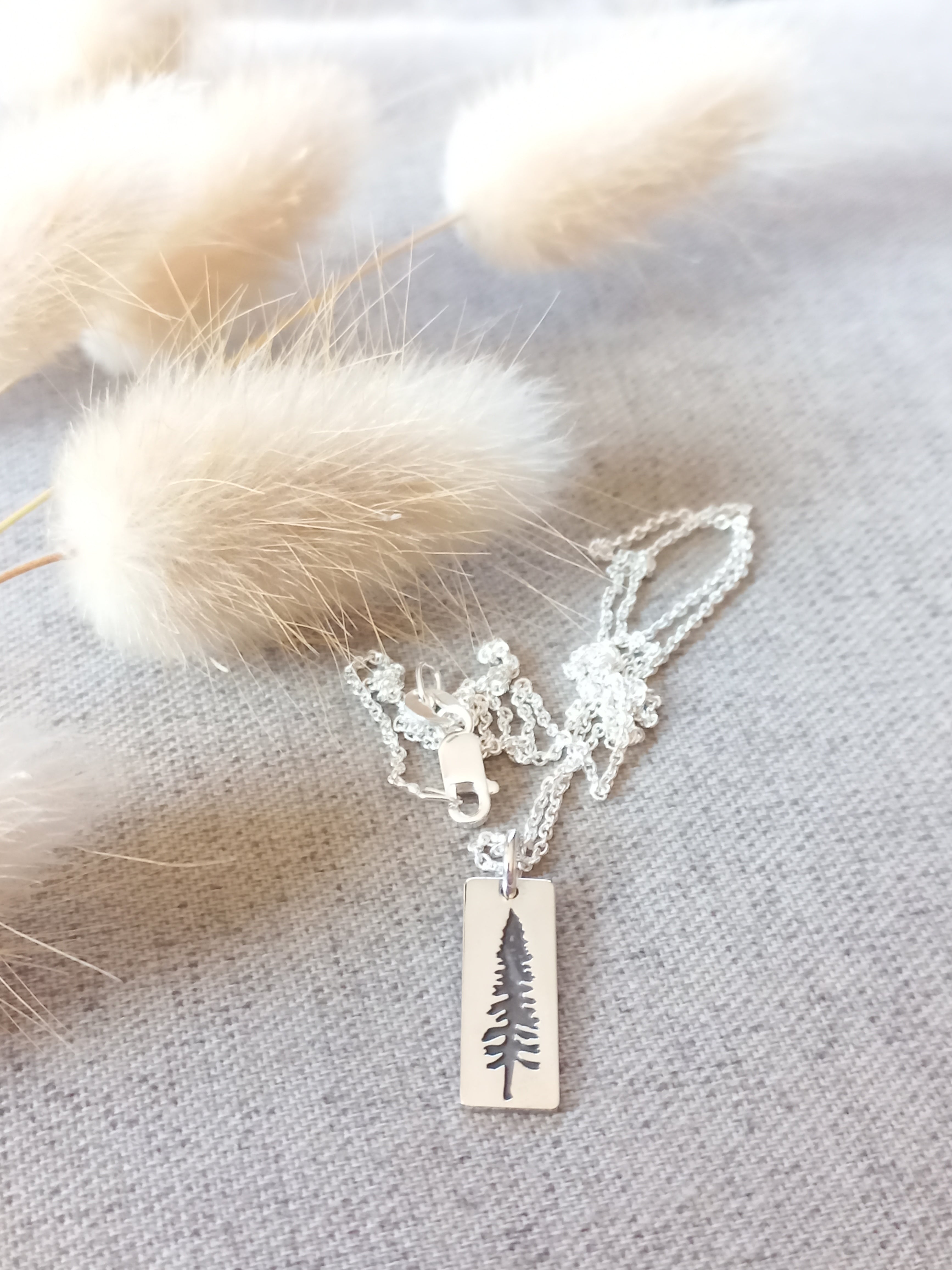 Fir tree bar pendant