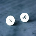 Heart disc studs
