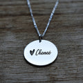 Heart Name Disc Pendant