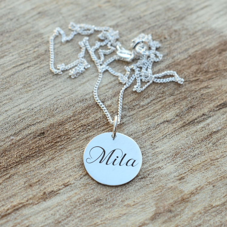 Name Disc Pendant