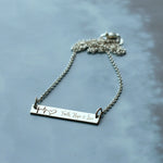 Faith Hope Love bar necklace