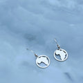 Africa in a circle hook earrings