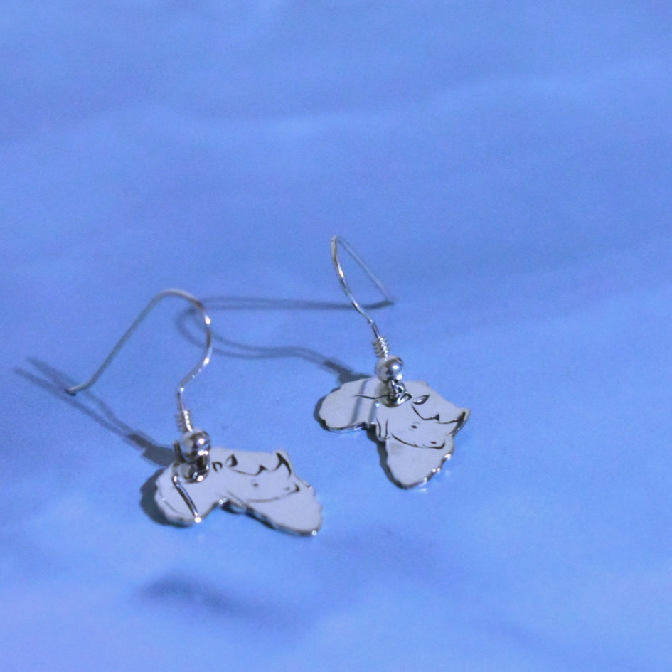 Rhino Africa hook earrings