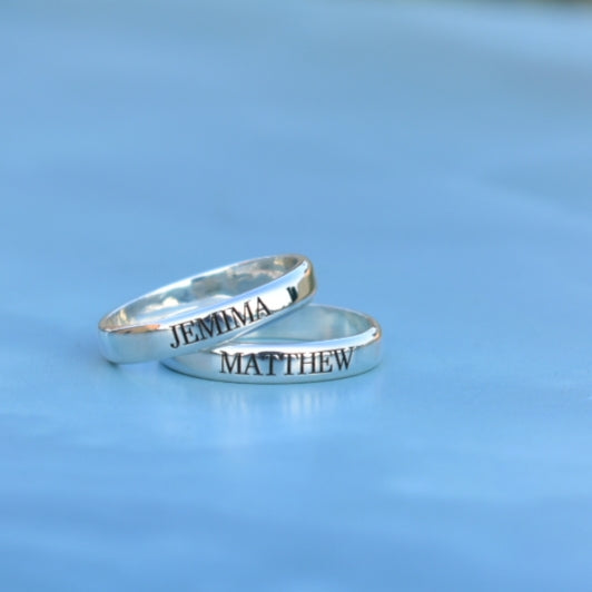 Name engraved band
