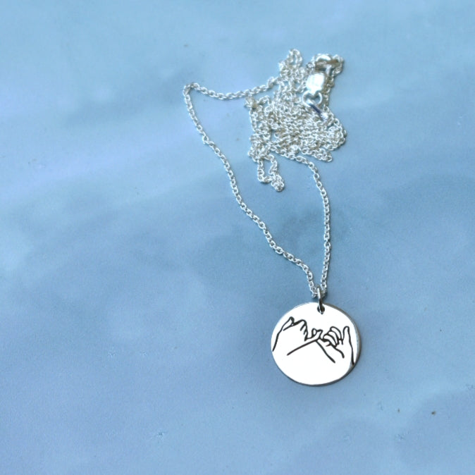 Pinky promise engraved Pendant