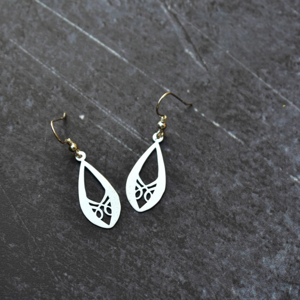 Knit together hook earrings