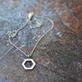 Open hexagon pendant