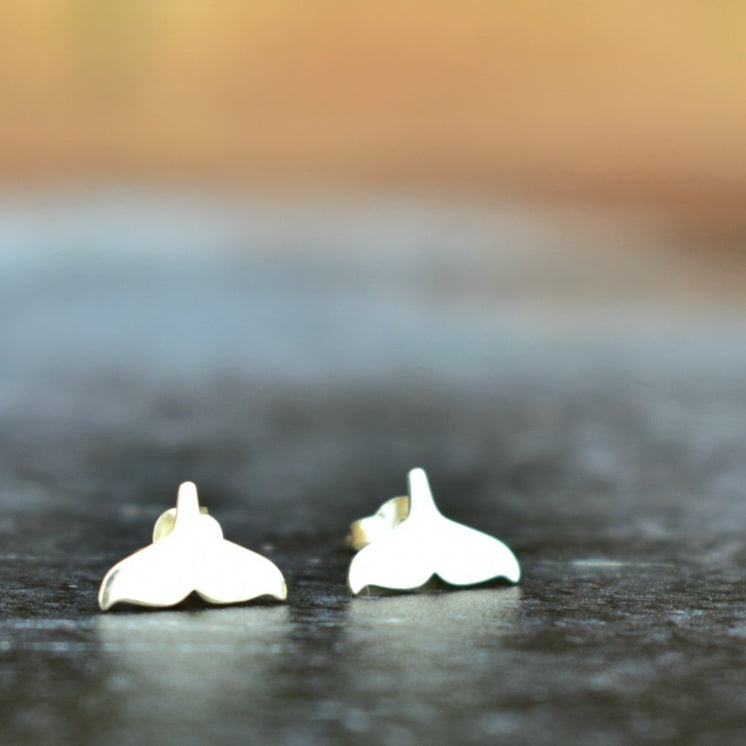 Whale tail studs