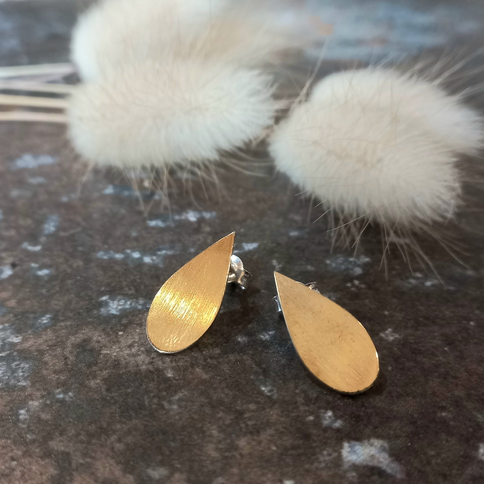 Elongated Teardrop studs