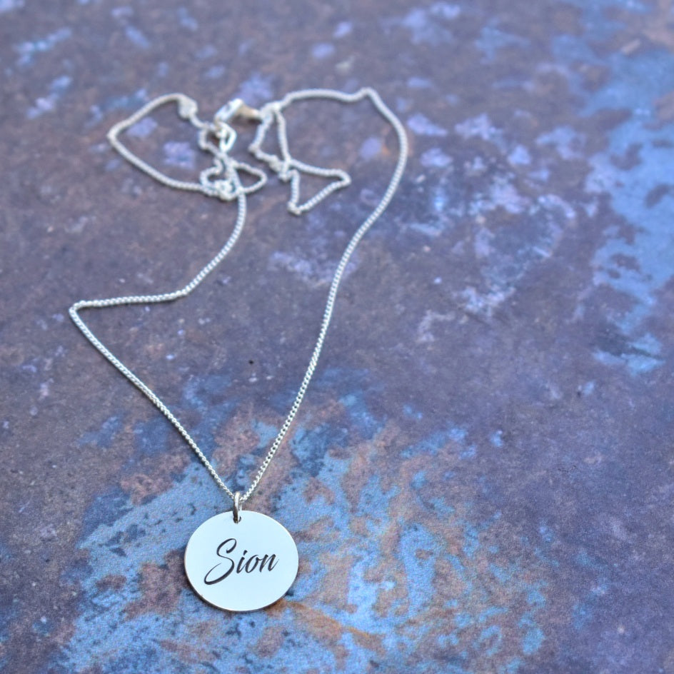 Name Disc Pendant