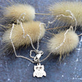 Owl cutout pendant