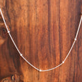 Beaded rolo chain, 1.2 mm - Sterling Silver