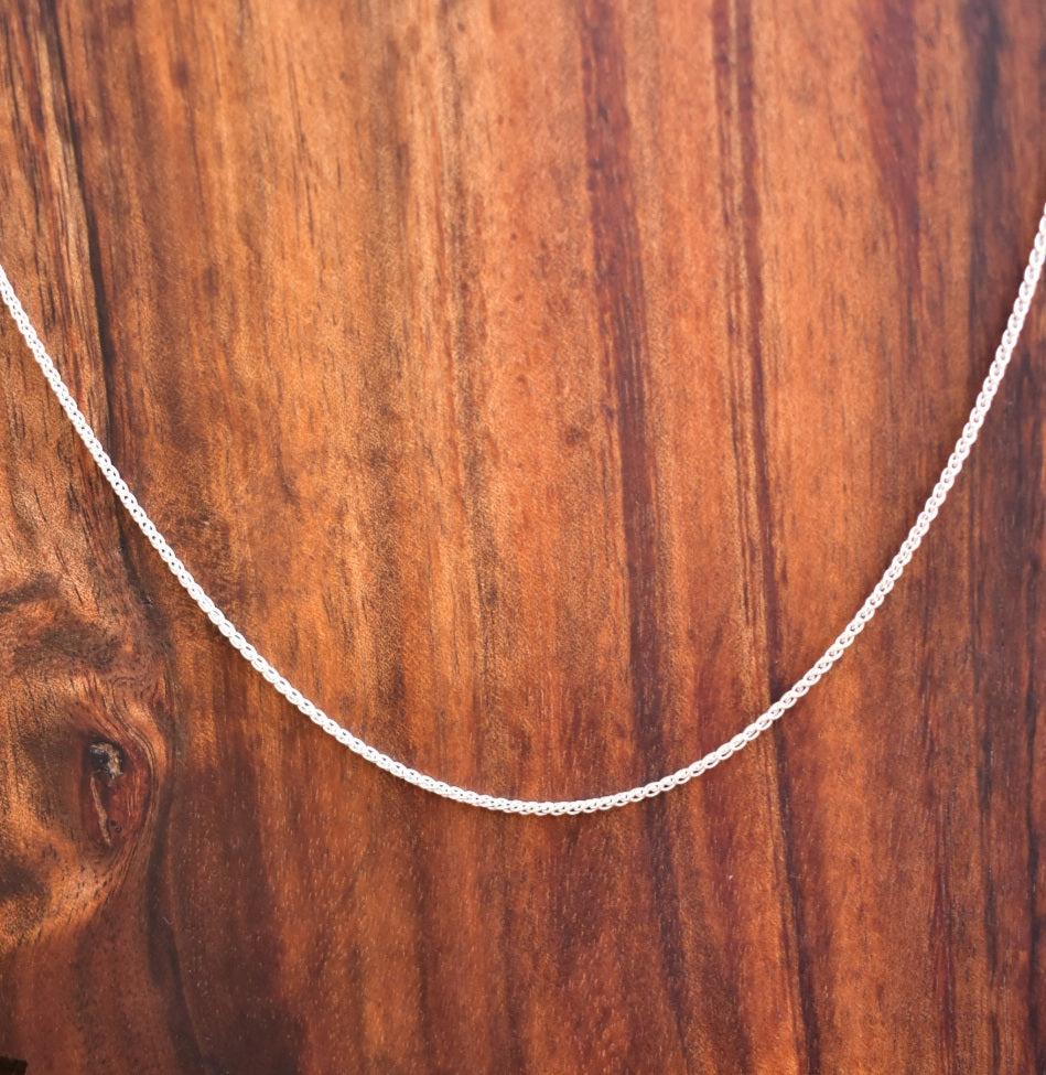 Wheat chain, 1.5 mm - sterling silver