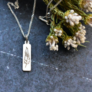 Feather bar pendant