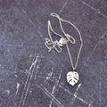 Monstera leaf pendant