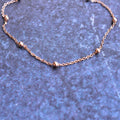 Beaded rolo chain, 1.2 mm - 9ct Gold