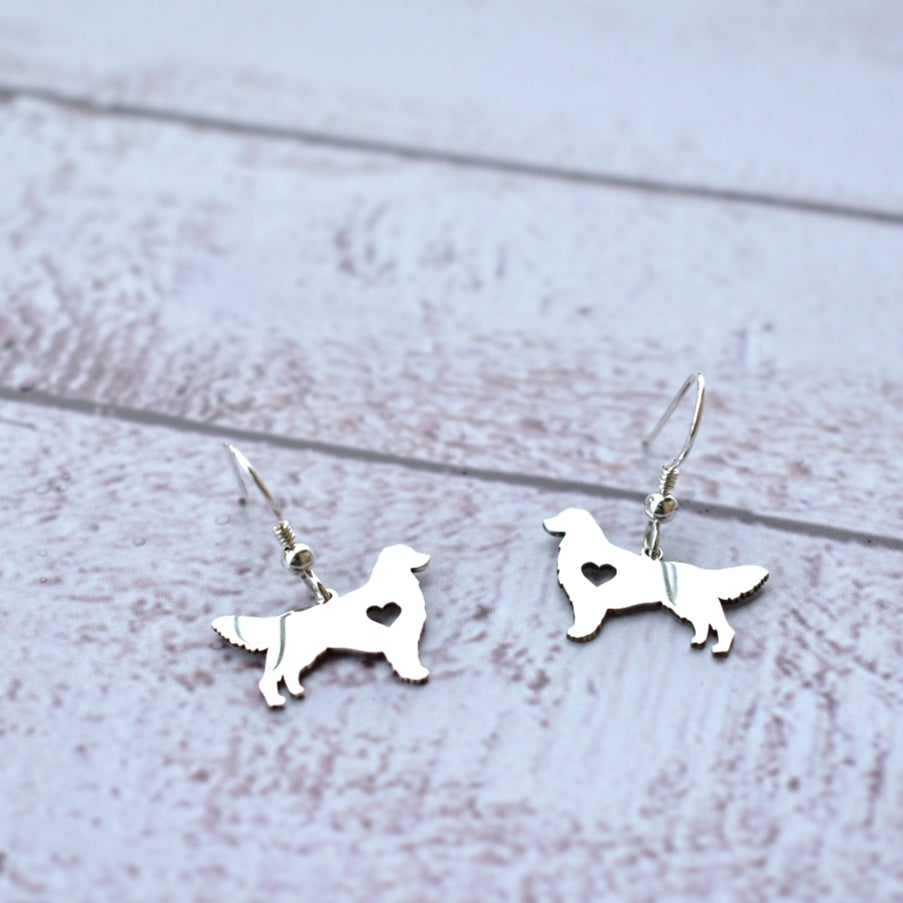 Golden retriever hook earrings