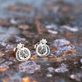 Pomegranate cutout studs