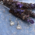 Protea cutout hook earrings