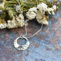 Wild flowers open disc pendant